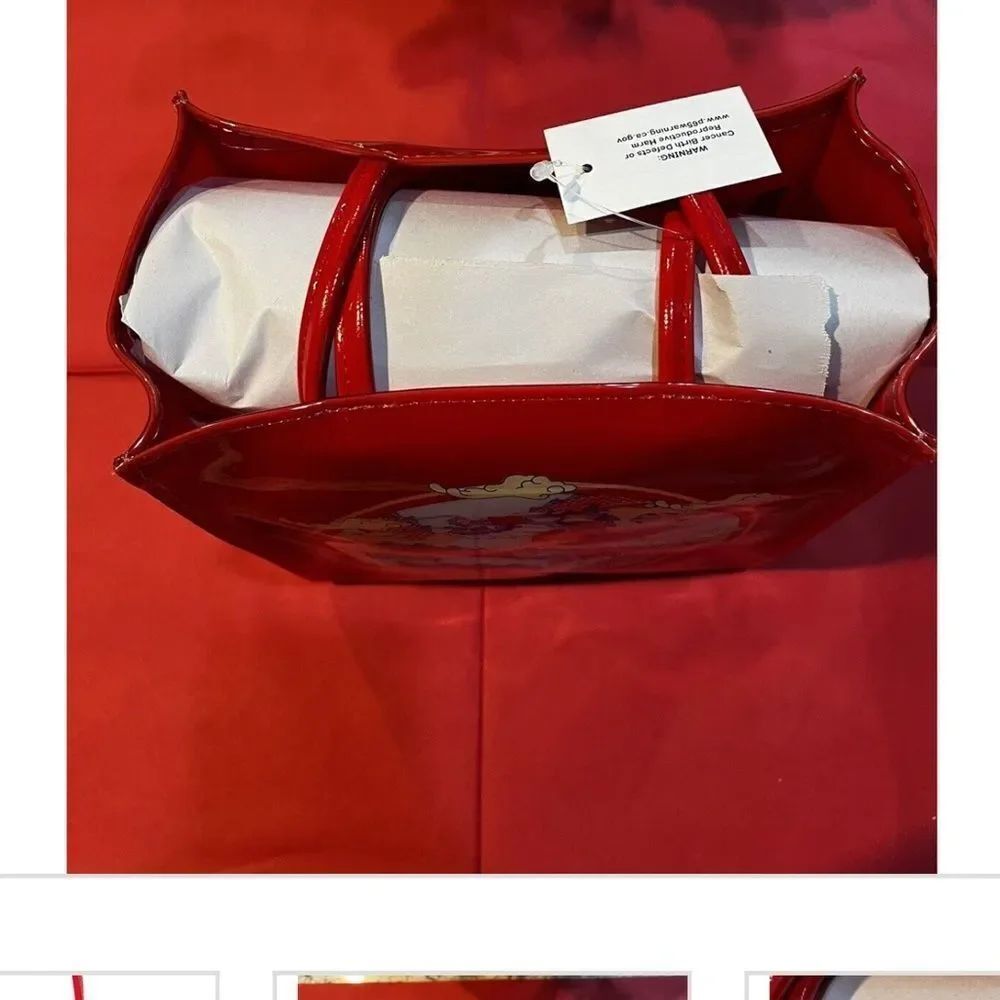 Red Designer Tote Bag - Picture 2 of 9